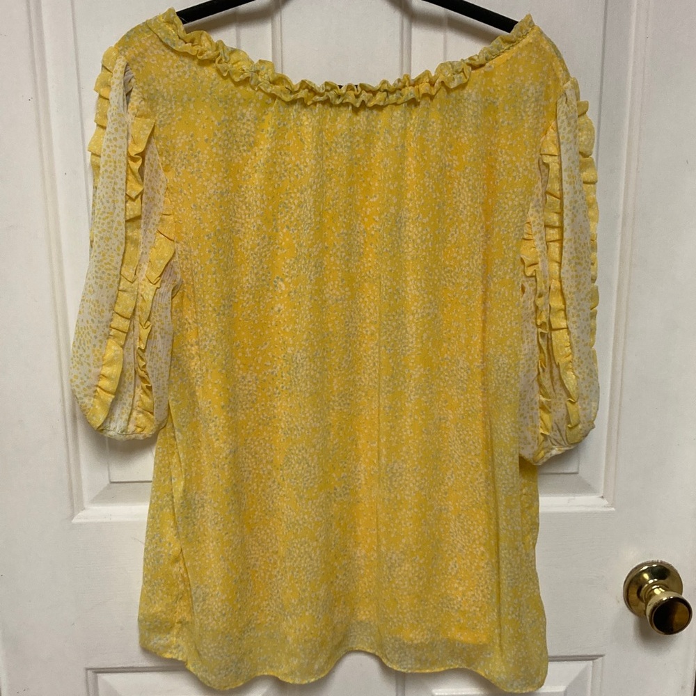 Studio by JPR Yellow Ruffled Blouse - Picture 6 of 7